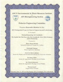 Award by the American Fisheries Society