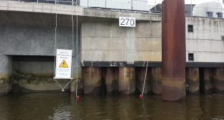 Investigation in front of a cooling water outlet